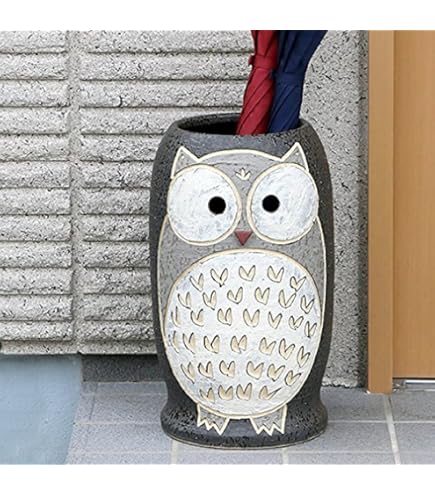 Amazon｜信楽焼 丸タヌキ傘立て しがらき焼 笠立て 陶器 おしゃれ kt